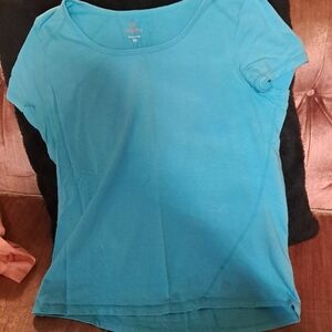 Talbots Blue Fitted Short Sleeve T-Shirt